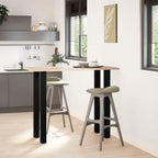 vidaXL Bartischbeine 4 Stk. Schwarz 110-112 cm Stahl