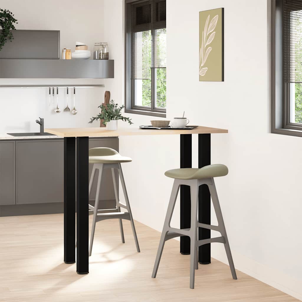 vidaXL Bartischbeine 4 Stk. Schwarz 110-112 cm Stahl