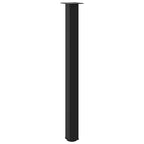vidaXL Bartischbeine 4 Stk. Schwarz 110-112 cm Stahl