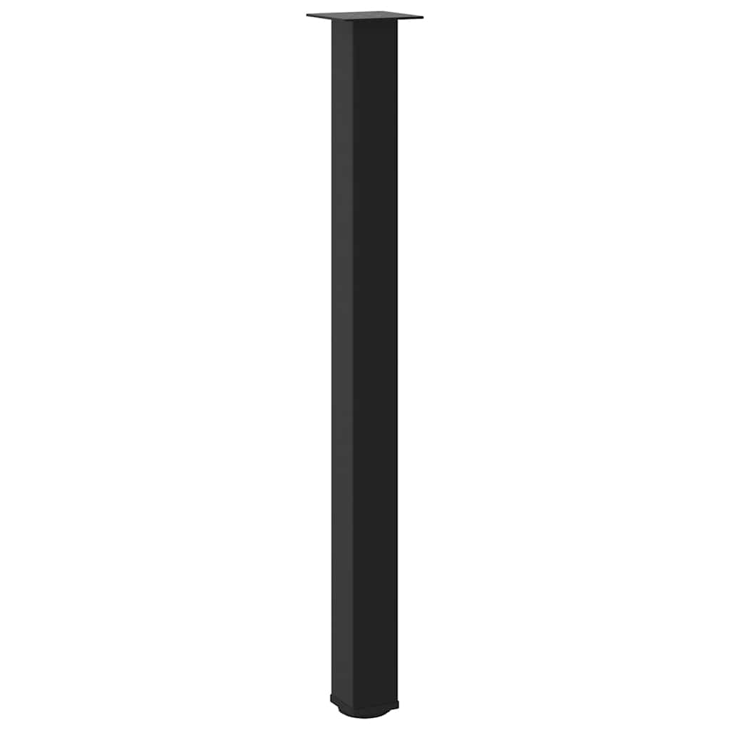 vidaXL Bartischbeine 4 Stk. Schwarz 110-112 cm Stahl