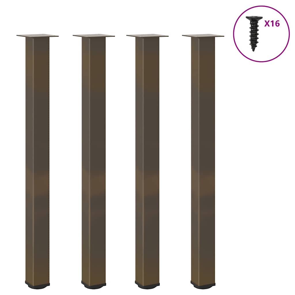 vidaXL Bartischbeine 4 Stk. Naturstahl 110-112 cm Stahl