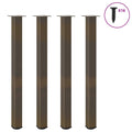 vidaXL Bartischbeine 4 Stk. Naturstahl 110-112 cm Stahl