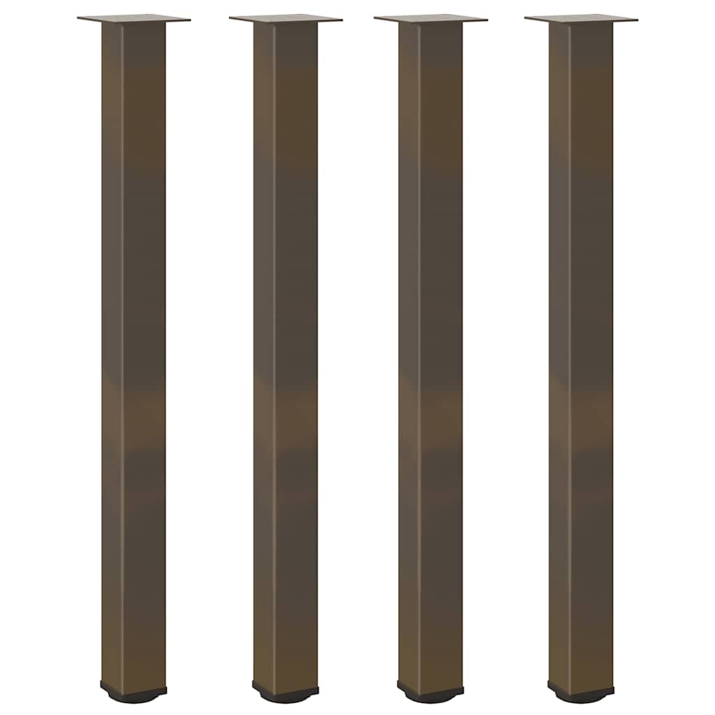vidaXL Bartischbeine 4 Stk. Naturstahl 110-112 cm Stahl