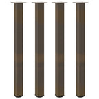 vidaXL Bartischbeine 4 Stk. Naturstahl 110-112 cm Stahl
