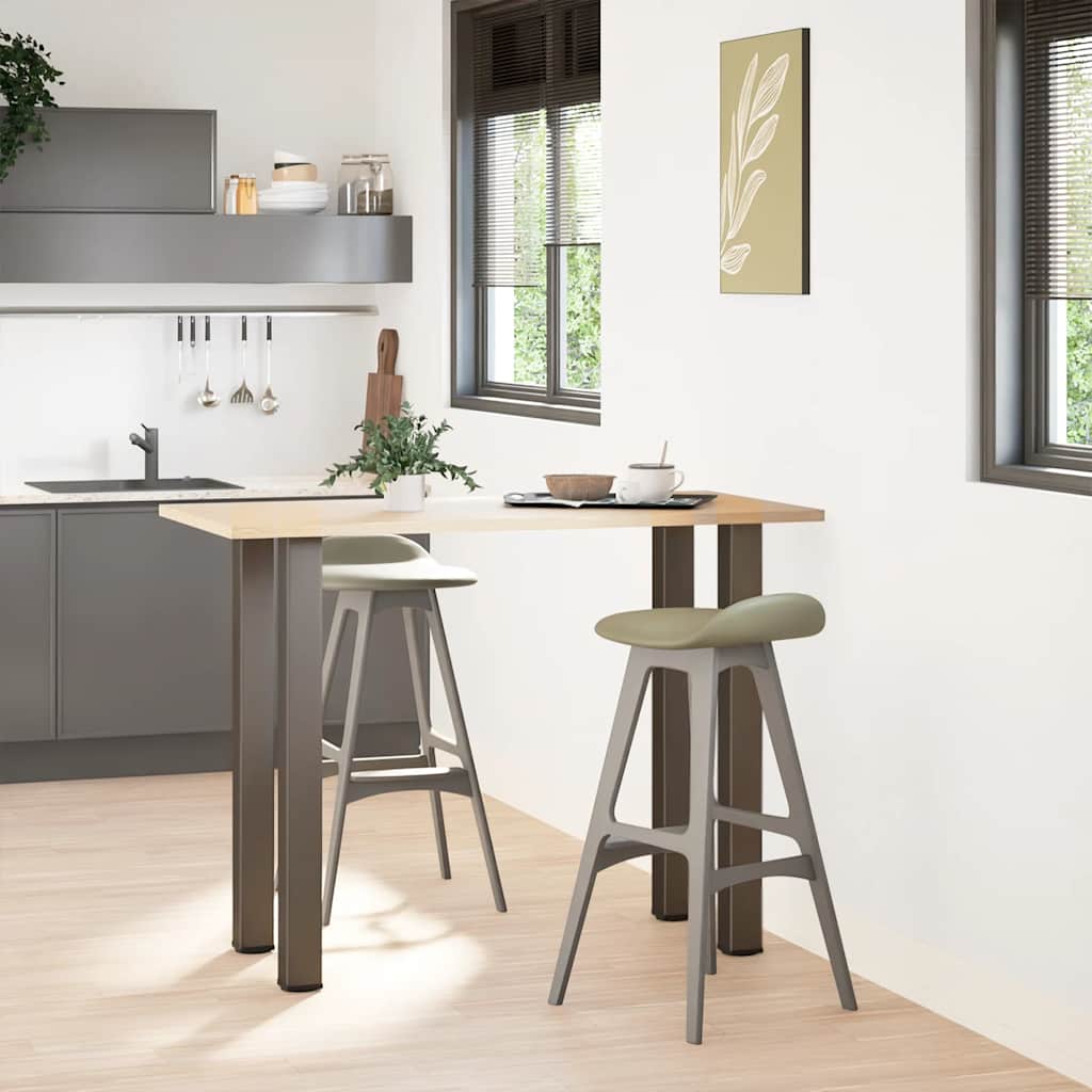 vidaXL Bartischbeine 4 Stk. Naturstahl 110-112 cm Stahl