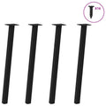 vidaXL Konsolentischbeine 4 Stk. Schwarz 72 cm Stahl