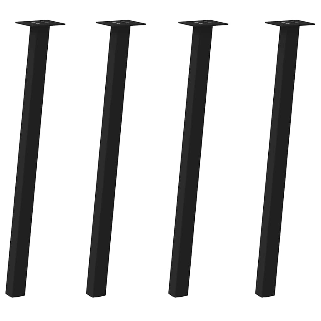 vidaXL Konsolentischbeine 4 Stk. Schwarz 72 cm Stahl