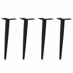 vidaXL Couchtischbeine Konische Form 4 Stk. Schwarz 30-31 cm Stahl