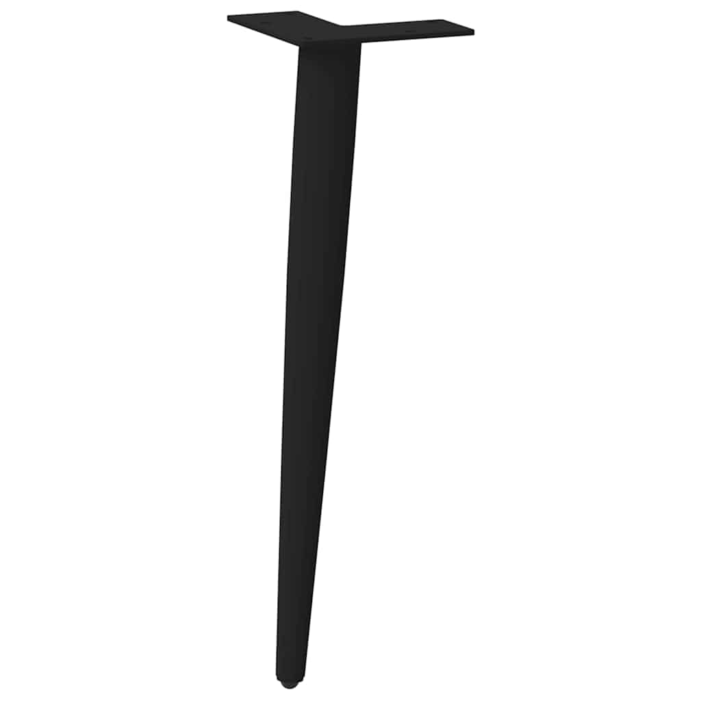 vidaXL Couchtischbeine Konische Form 4 Stk. Schwarz 30-31 cm Stahl