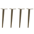 vidaXL Couchtisch Beine Konische Form 4 Stück Naturstahl 30-31cm Stahl
