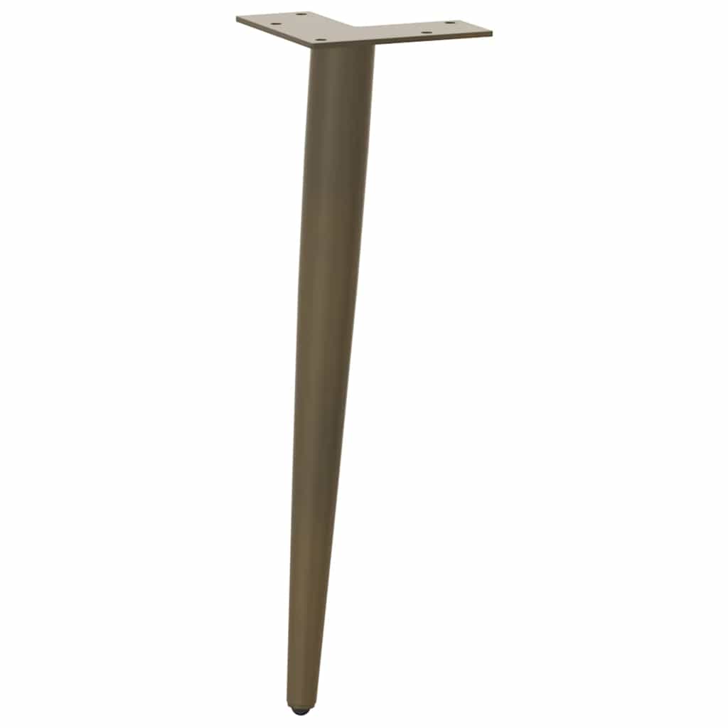 vidaXL Couchtisch Beine Konische Form 4 Stück Naturstahl 30-31cm Stahl
