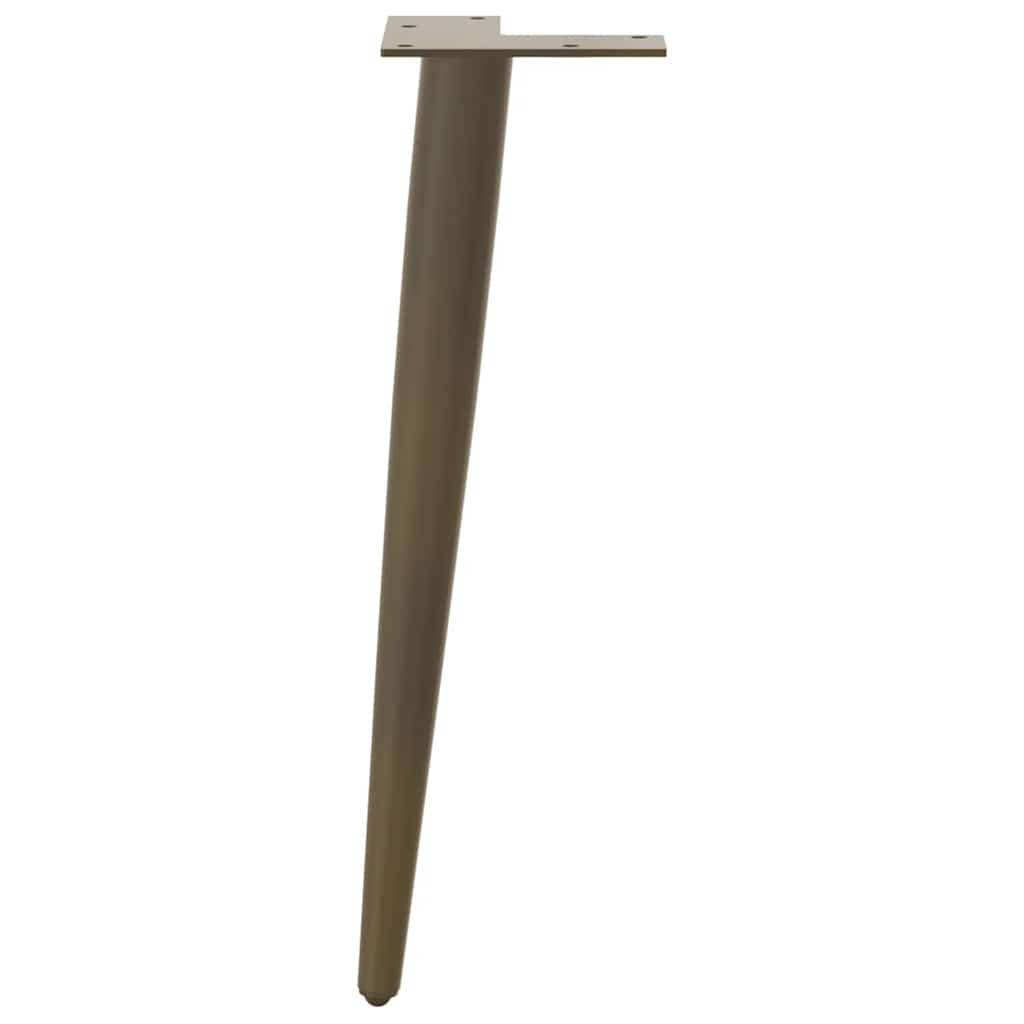 vidaXL Couchtisch Beine Konische Form 4 Stück Naturstahl 30-31cm Stahl