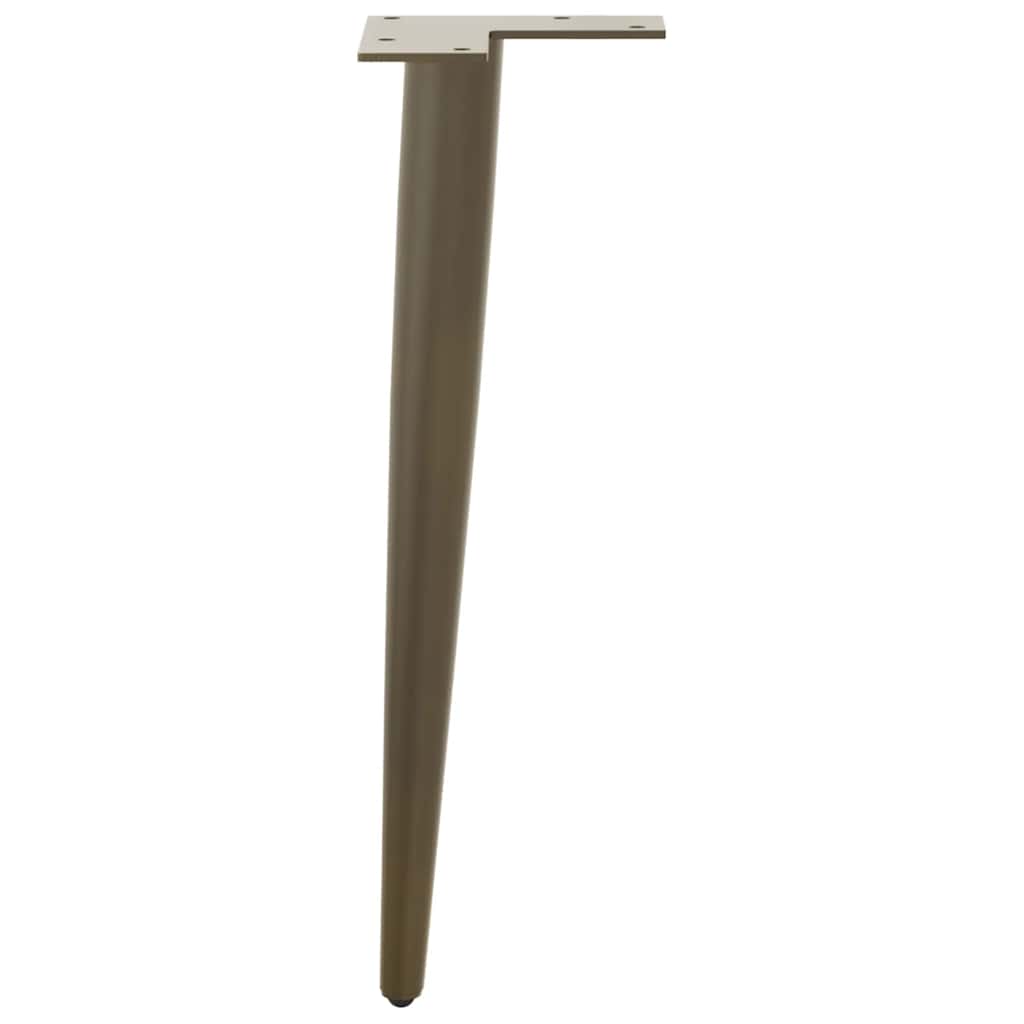 vidaXL Couchtisch Beine Konische Form 4 Stück Naturstahl 30-31cm Stahl
