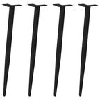 vidaXL Konsolentischbeine Konische Form 4 Stk. Schwarz 72-73 cm Stahl