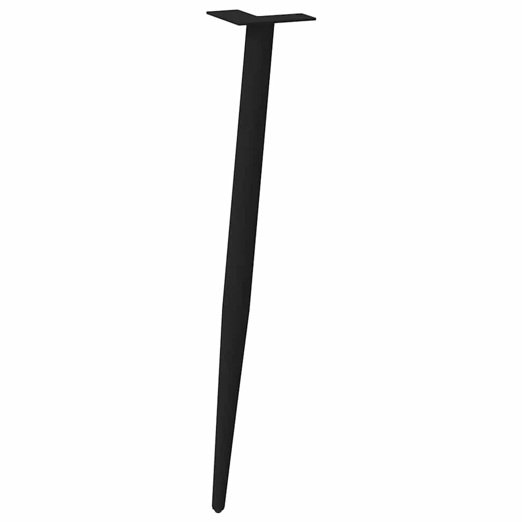 vidaXL Konsolentischbeine Konische Form 4 Stk. Schwarz 72-73 cm Stahl