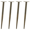 vidaXL Konsolentisch Beine Konische Form 4 Stück Naturstahl 72-73cm Stahl
