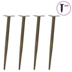 vidaXL Konsolentisch Beine Konische Form 4 Stück Naturstahl 72-73cm Stahl
