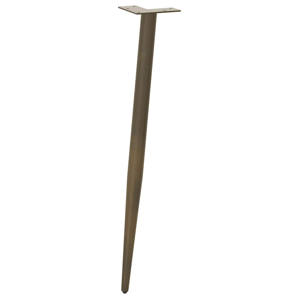 vidaXL Konsolentisch Beine Konische Form 4 Stück Naturstahl 72-73cm Stahl