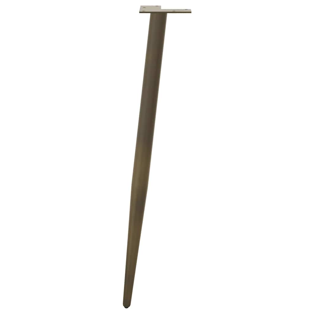 vidaXL Konsolentisch Beine Konische Form 4 Stück Naturstahl 72-73cm Stahl