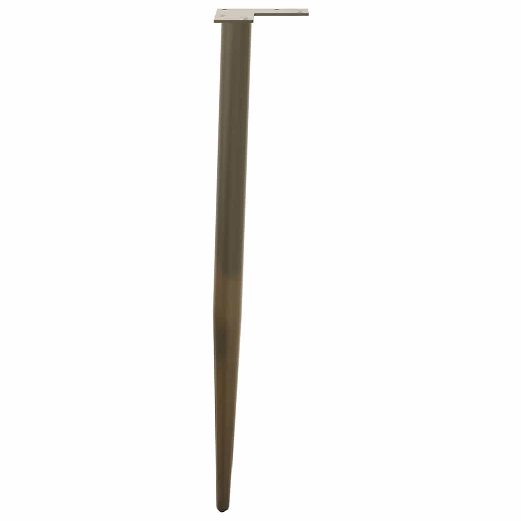 vidaXL Konsolentisch Beine Konische Form 4 Stück Naturstahl 72-73cm Stahl