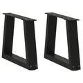 vidaXL Couchtischbeine V-Form 2 Stück Schwarz 30x(30-31,3) cm Stahl