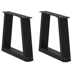 vidaXL Couchtischbeine V-Form 2 Stück Schwarz 30x(30-31,3) cm Stahl