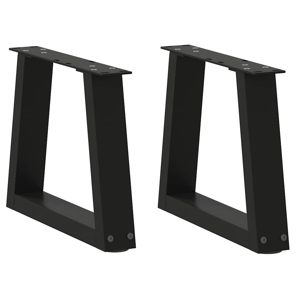vidaXL Couchtischbeine V-Form 2 Stück Schwarz 30x(30-31,3) cm Stahl