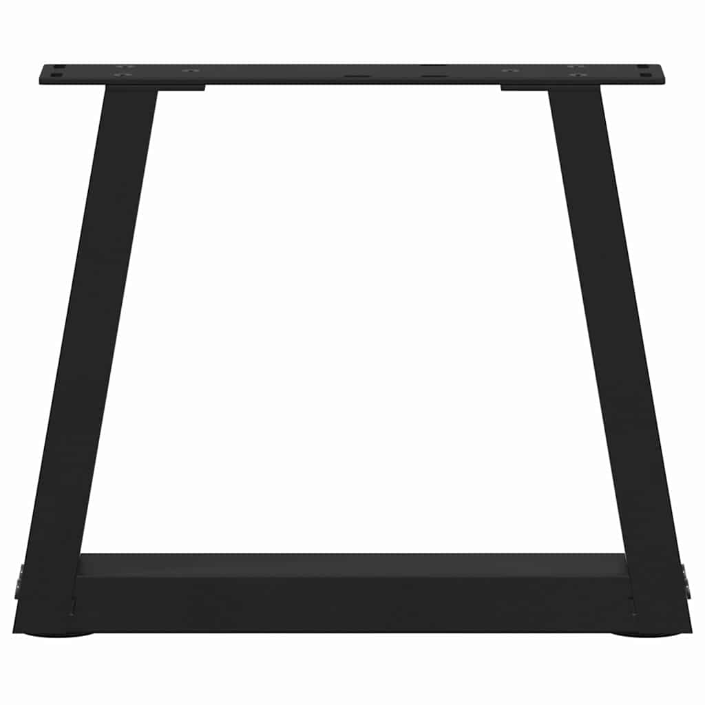 vidaXL Couchtischbeine V-Form 2 Stück Schwarz 30x(30-31,3) cm Stahl