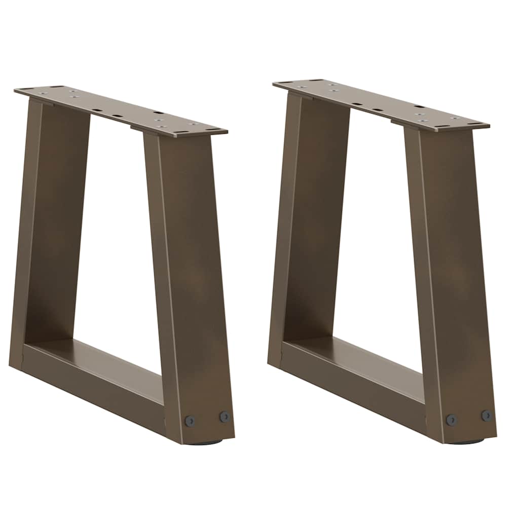 vidaXL Couchtischbeine V-Form 2 Stück Naturstahl 30x(30-31,3) cm Stahl