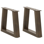 vidaXL Couchtischbeine V-Form 2 Stück Naturstahl 30x(30-31,3) cm Stahl