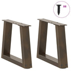 vidaXL Couchtischbeine V-Form 2 Stück Naturstahl 30x(30-31,3) cm Stahl
