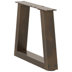 vidaXL Couchtischbeine V-Form 2 Stück Naturstahl 30x(30-31,3) cm Stahl