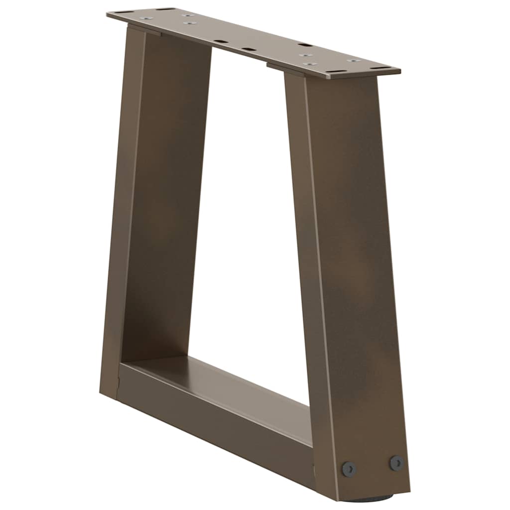 vidaXL Couchtischbeine V-Form 2 Stück Naturstahl 30x(30-31,3) cm Stahl