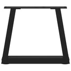 vidaXL Couchtischbeine V-Form 2 Stück Schwarz 40x(30-31,3) cm Stahl
