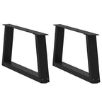 vidaXL Couchtischbeine V-Form 2 Stück Schwarz 50x(30-31,3) cm Stahl