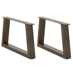 vidaXL Couchtischbeine V-Form 2 Stück Naturstahl 50x(30-31,3) cm Stahl