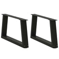 vidaXL Couchtischbeine V-Form 2 Stück Schwarz 60x(30-31,3) cm Stahl