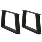 vidaXL Couchtischbeine V-Form 2 Stück Schwarz 60x(30-31,3) cm Stahl