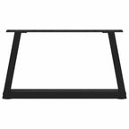 vidaXL Couchtischbeine V-Form 2 Stück Schwarz 60x(30-31,3) cm Stahl