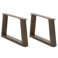 vidaXL Couchtischbeine V-Form 2 Stück Naturstahl 60x(30-31,3) cm Stahl