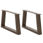 vidaXL Couchtischbeine V-Form 2 Stück Naturstahl 60x(30-31,3) cm Stahl
