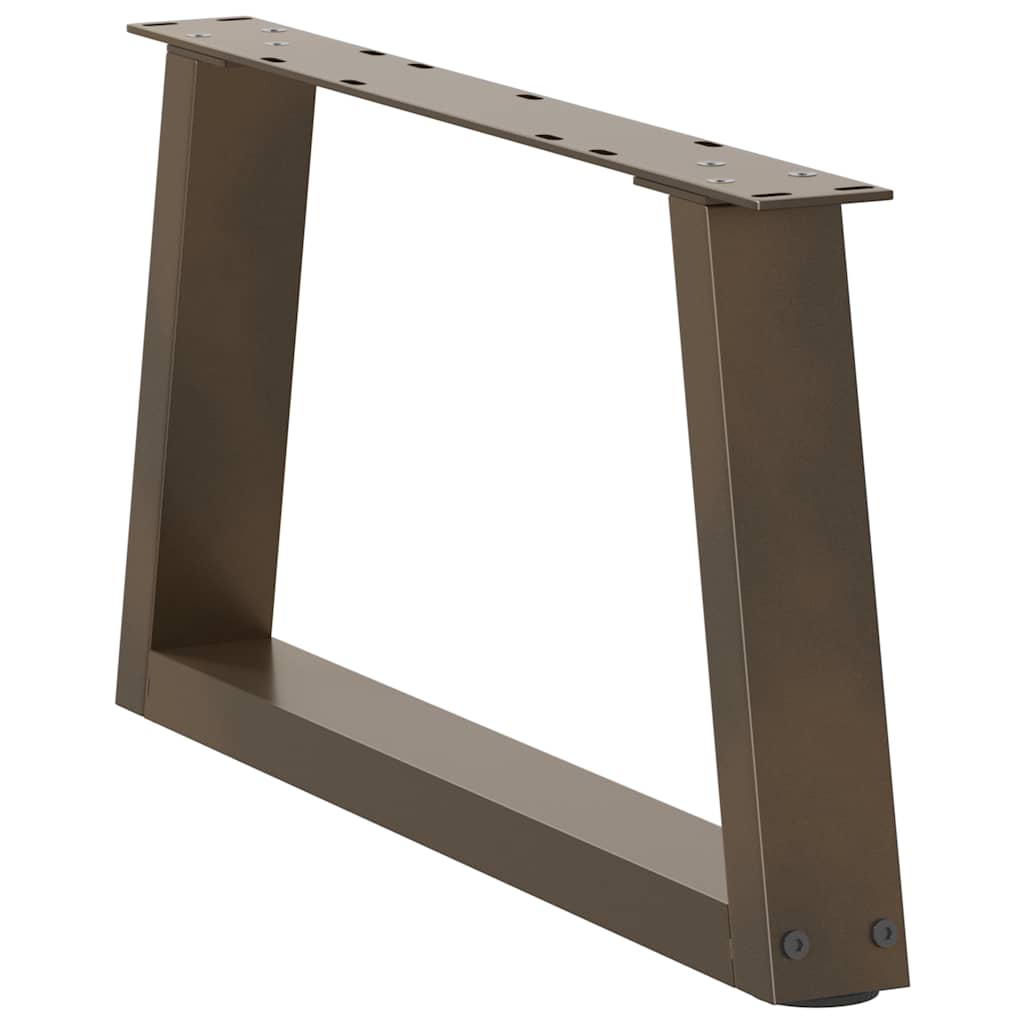 vidaXL Couchtischbeine V-Form 2 Stück Naturstahl 60x(30-31,3) cm Stahl
