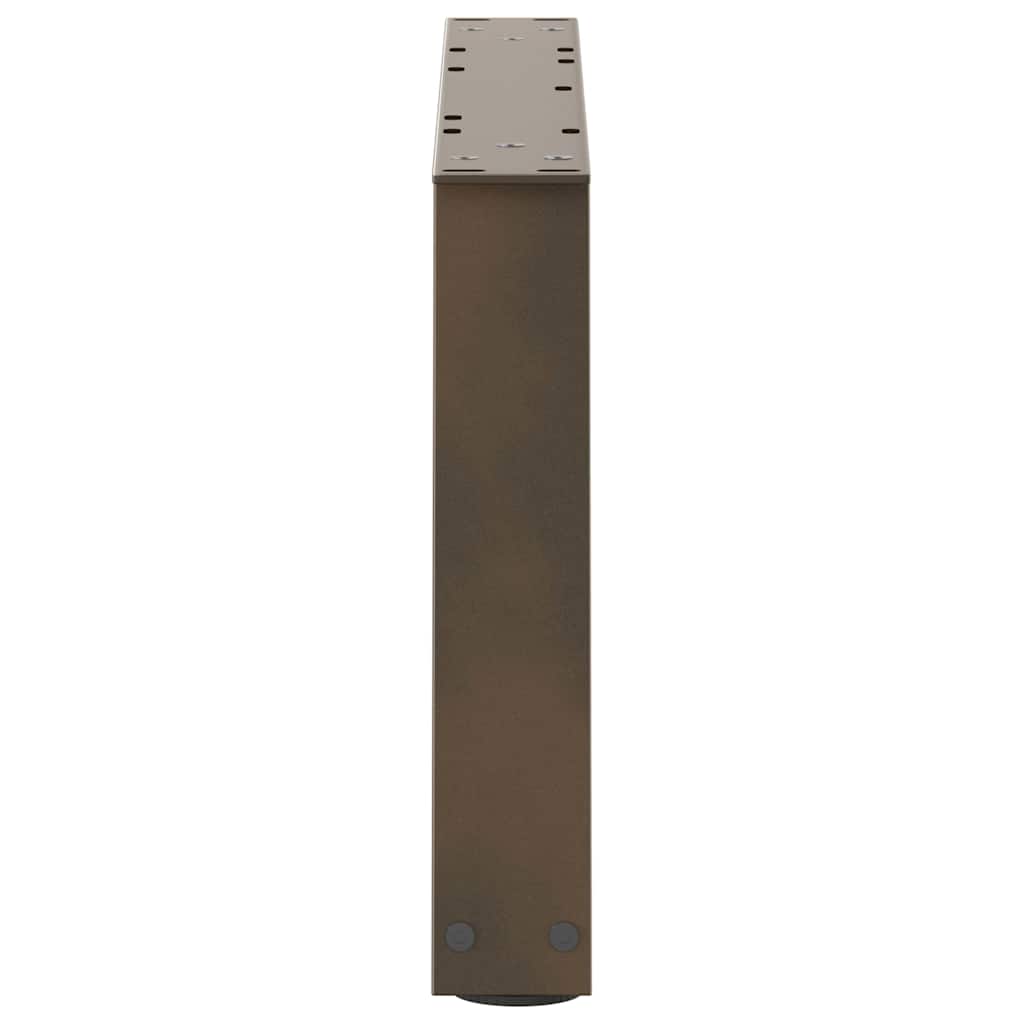 vidaXL Couchtischbeine V-Form 2 Stück Naturstahl 60x(30-31,3) cm Stahl