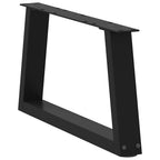 vidaXL Couchtischbeine V-Form 2 Stück Schwarz 70x(30-31,3) cm Stahl