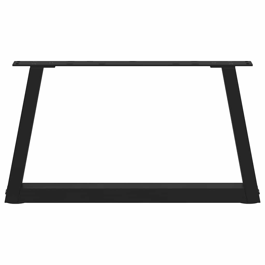 vidaXL Couchtischbeine V-Form 2 Stück Schwarz 70x(30-31,3) cm Stahl