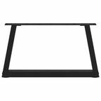 vidaXL Couchtischbeine V-Form 2 Stück Schwarz 70x(30-31,3) cm Stahl