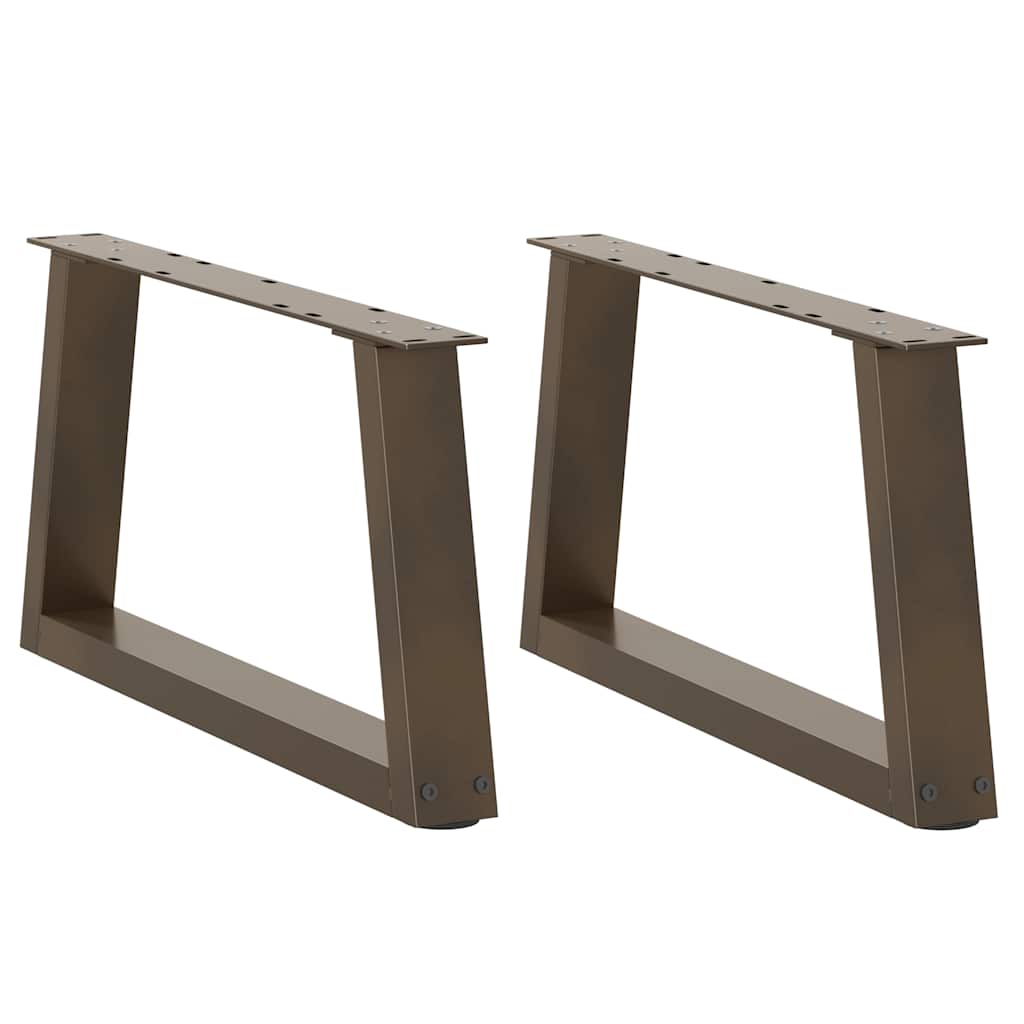 vidaXL Couchtischbeine V-Form 2 Stück Naturstahl 70x(30-31,3) cm Stahl