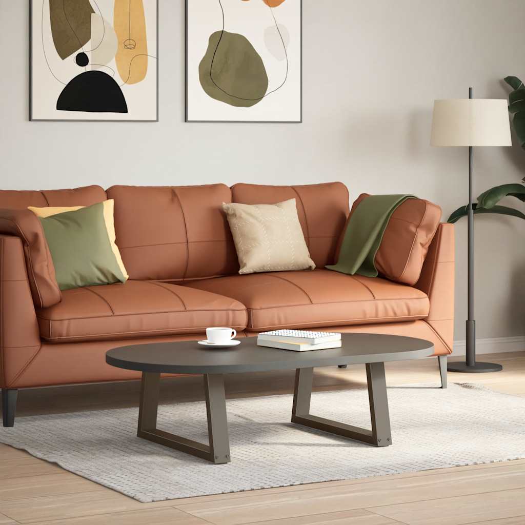 vidaXL Couchtischbeine V-Form 2 Stück Naturstahl 70x(30-31,3) cm Stahl
