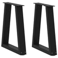 vidaXL Couchtischbeine V-Form 2 Stück Schwarz 28x(42-43,3) cm Stahl