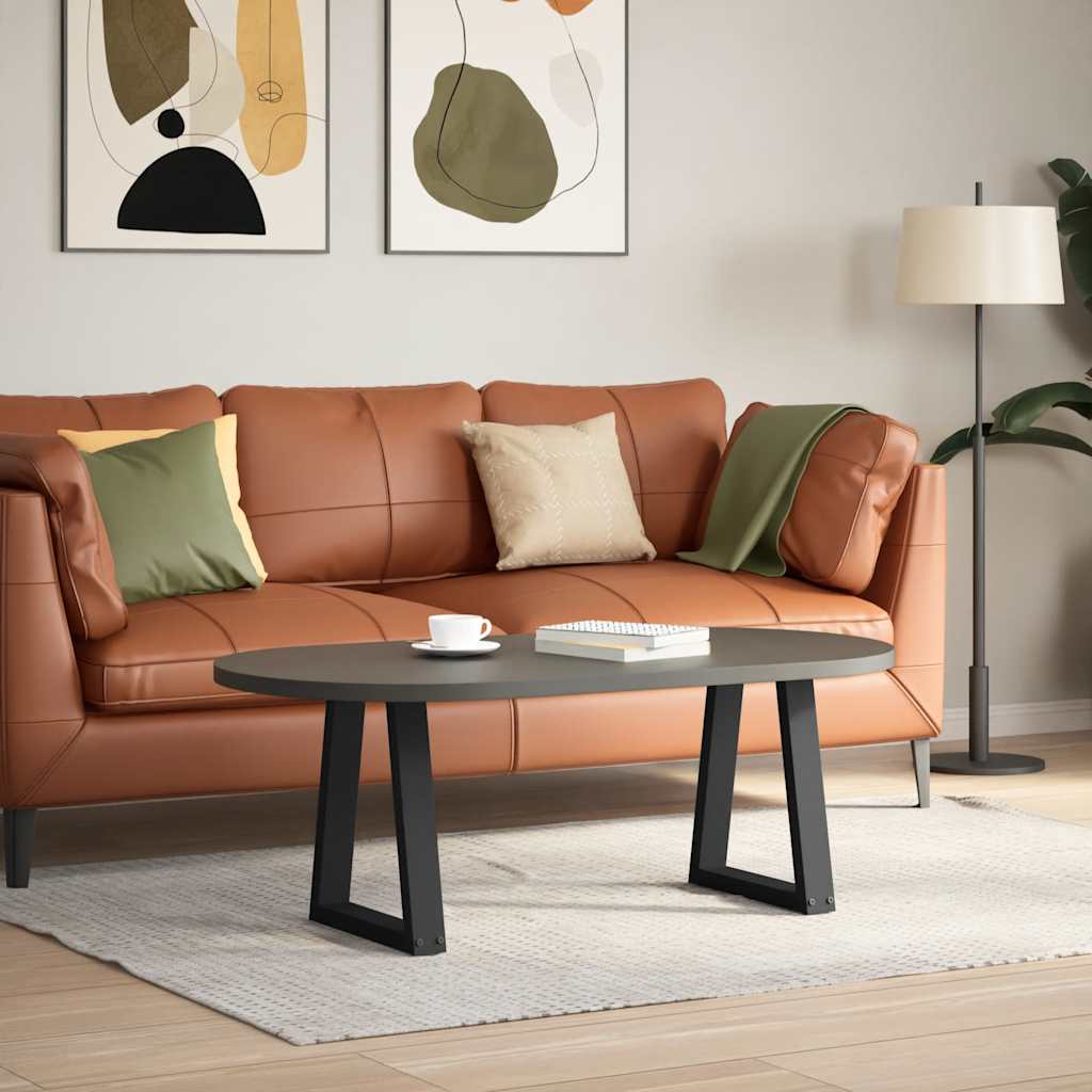 vidaXL Couchtischbeine V-Form 2 Stück Schwarz 28x(42-43,3) cm Stahl